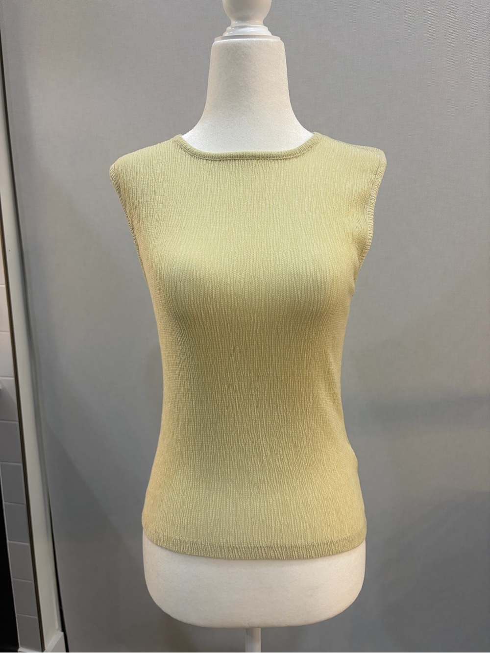 Frame Pale silly Yellow stretch  Sleeveless Tank Top not denim